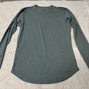 The ESNTLS Grey Blue Scoop Long Sleeve Medium